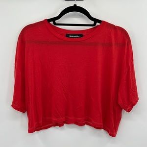 Reformation Crop Top T-shirt - Red - Small